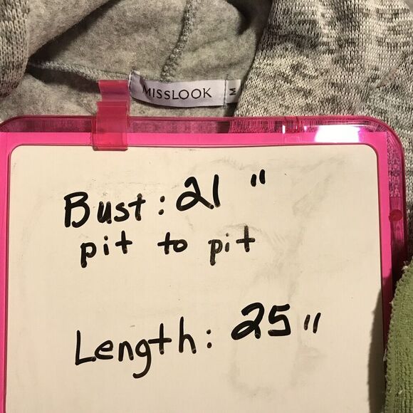 MissLook Womens Size M Hooded Pullover Jacket‎ Woodland Mountain Print Outdoors - Picture 10 of 10